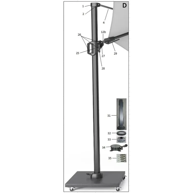 Siena Garden Abdeckung Mast zu Cirrus, Ikarus N+ und Sunset N+ Ampelschirm Flash Sale