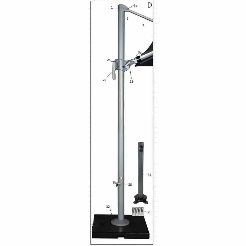 Siena Garden Abdeckung vom Drehkranz zu Alphawing Ampelschirm Online Shopping