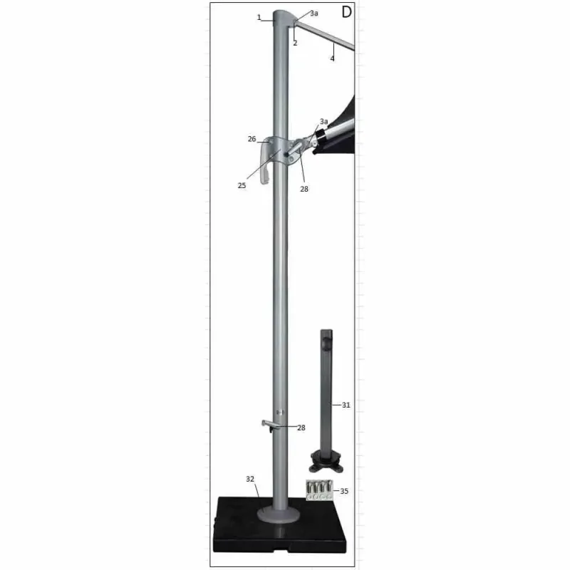 Siena Garden Abdeckung vom Drehkranz zu Alphawing Ampelschirm Online Shopping