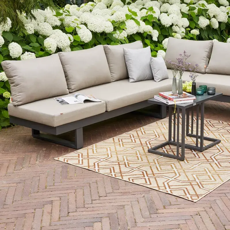 Siena Garden Avenia Loungesofa 3-Sitzer Aluminium matt anthrazit Rabatte dieses Monats