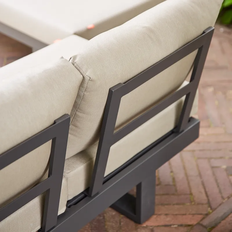 Siena Garden Avenia Loungesofa 3-Sitzer Aluminium matt anthrazit Rabatte dieses Monats