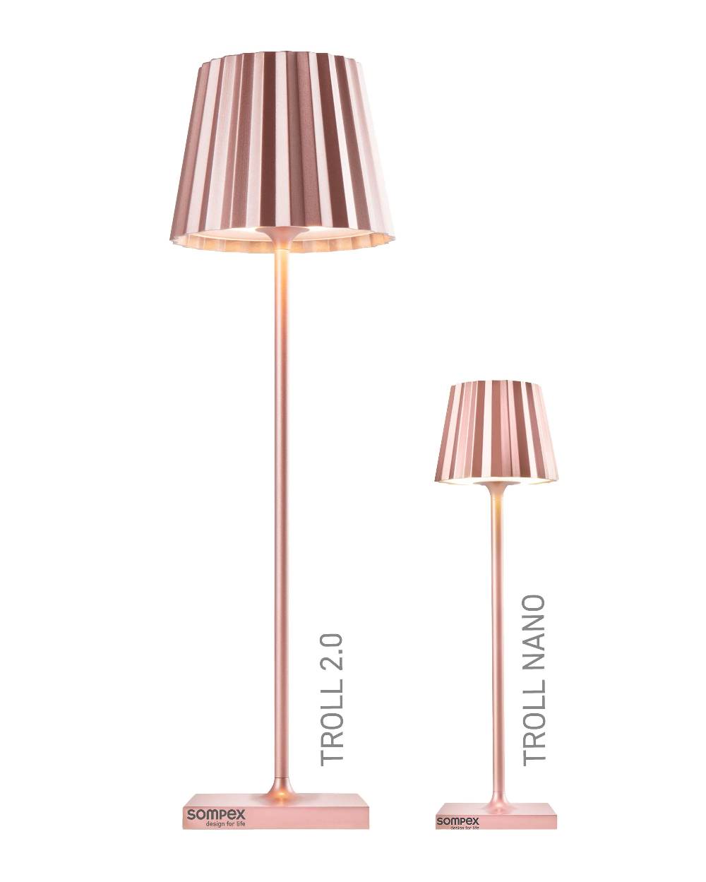 Sompex TROLL NANO - Rosegold, Akku-Tischleuchte Weihnachtsangebot