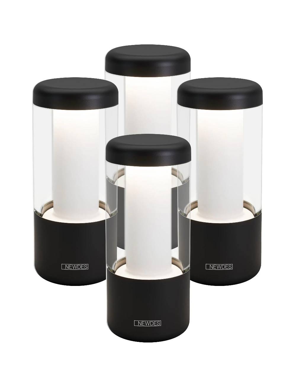 Sompex NIP - Akku-Tischleuchten 4er Set, schwarz Osterangebot
