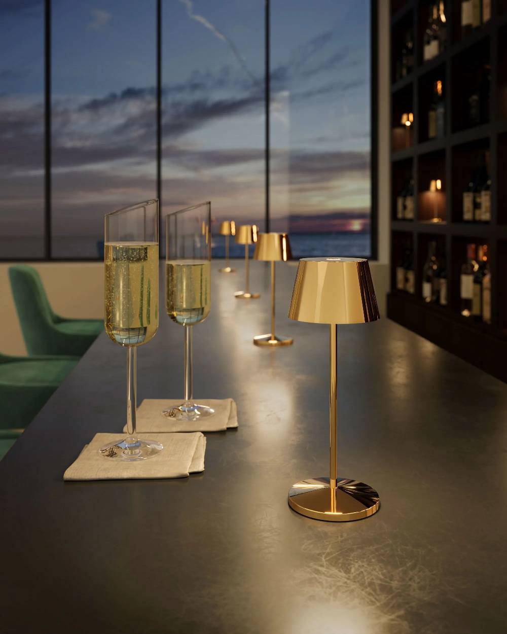 Sompex SEOUL MICRO - Gold, Outdoorleuchte Lagerräumung