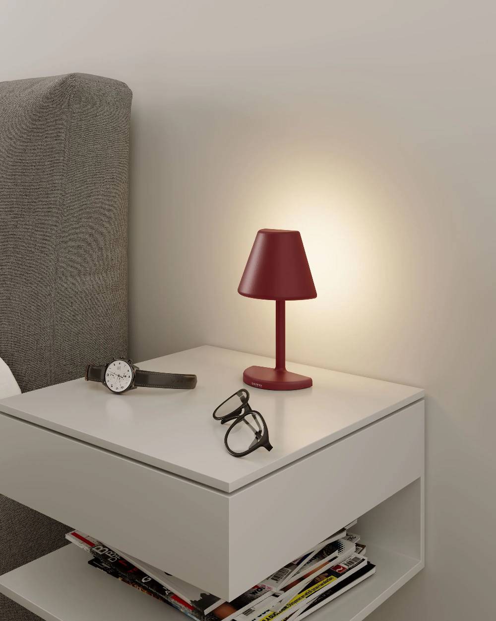 Sompex TWIN - Rot, Akku-Tischleuchte Blitzangebot