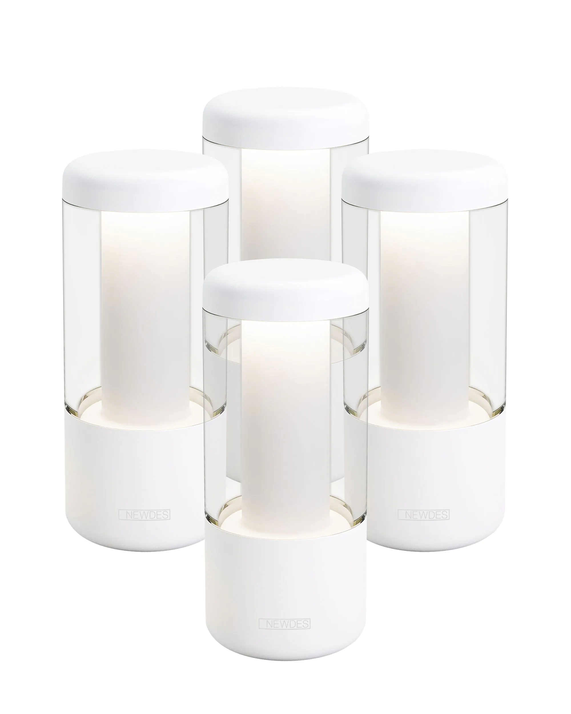 Sompex NIP - Akku-Tischleuchten 4er Set, weiß Kostenloser Versand