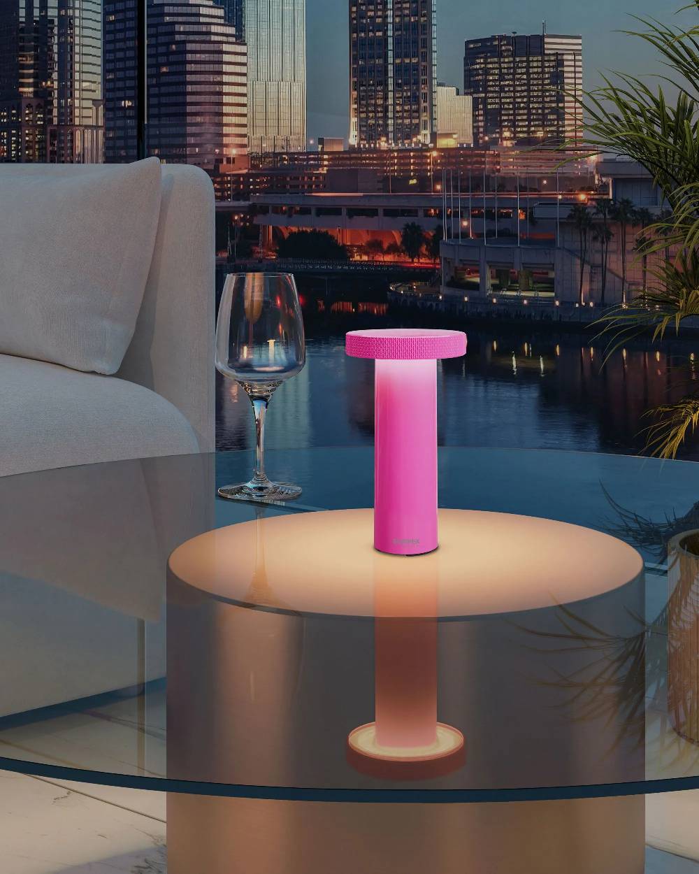 Sompex VOLUME - Neon Pink, Akku-Tischleuchte 50% Rabatt mit kostenlosem Versand