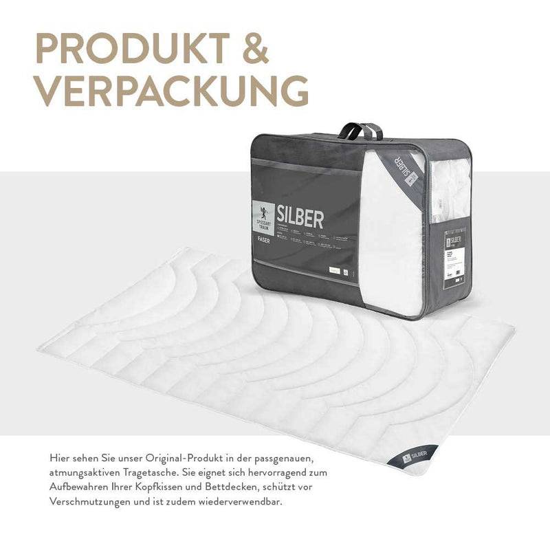 Spessarttraum Faser Steppbettdecke Spessarttraum Silber, hochbauschige 3D-Hohlfaser 100 % Polyester Speichern exportieren