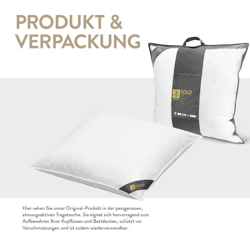 Spessarttraum Gänsefedern- und Gänsedaunenkissen Spessarttraum Gold, 30 % Gänsedaunen / 70 % Gänsefedern Black Friday