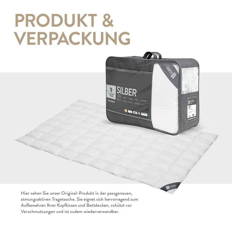 Spessarttraum Daunenbettdecke Spessarttraum Silber, 100 % Daunen Zeitlich begrenztes Angebot